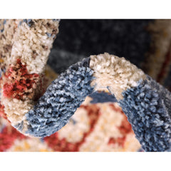 Area Rug, Rectangle 8 ft x 10 ft in Blue Polypropylene