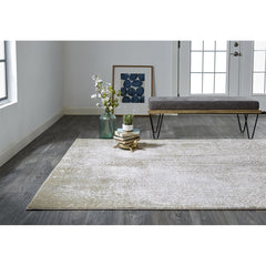 Area Rug, Rectangle 8 ft x 10 ft with Abstract Pattern