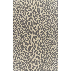 Area Rug, Rectangle 8 ft x 11 ft in Gray Wool
