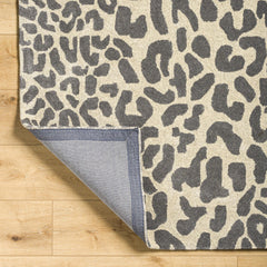Area Rug, Rectangle 8 ft x 11 ft in Gray Wool