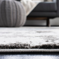 Area Rug, Rectangle 8 x 10 ft in Blue and Gray