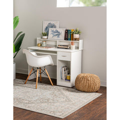 Area Rug, Rectangle 9 Ft by 12 Ft in Gray