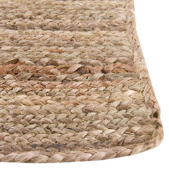 Area Rug, Rectangle 9' x 12'2", Beige Hand Woven Jute