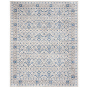 Area Rug, Rectangle 9 x 12 ft, Light Gray/Blue Polypropylene