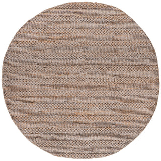 Area Rug, Round 6 Ft, Beige Hand Woven Cotton and Jute