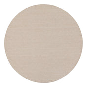 Area Rug, Round 7 Ft 10 In, Beige Wool Flatweave