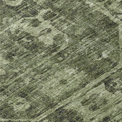Area Rug, Round 8 Ft in Olive Polyester