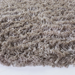Area Rug, Round 8 Ft Shag, Mushroom Polyester
