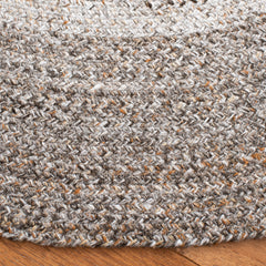 Area Rug, Round 9 Ft, Brown Hand Woven Polyester