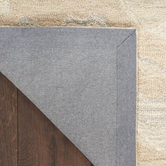 Area Rug, Runner 7'9" x 9'9" in Beige Wool