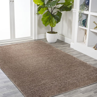 Area Rug, Solid Polypropylene in Brown