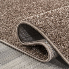 Area Rug, Solid Polypropylene in Brown