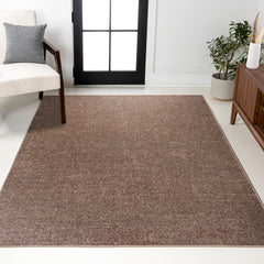 Area Rug, Solid Polypropylene in Brown
