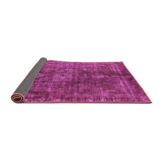 Area Rug, Square 5 Ft, Pink Polyester and Wool with Oriental Pattern