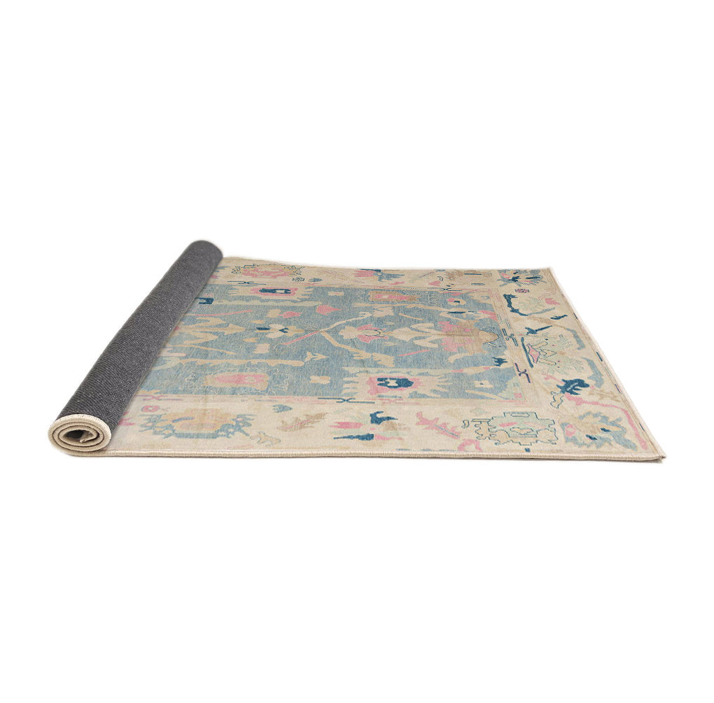 Area Rug, Square 8 Ft, Multi with Polyester and Wool