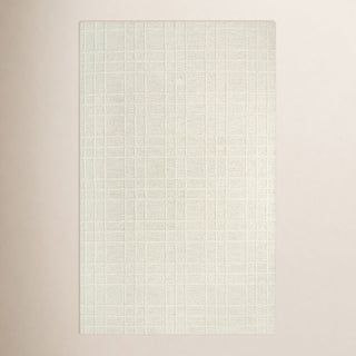 Area Rug, Wool, 7'9" x 9'9" in Ivory/White