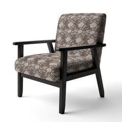 Armchair, Brown Animal Print Velvet with Black Legs