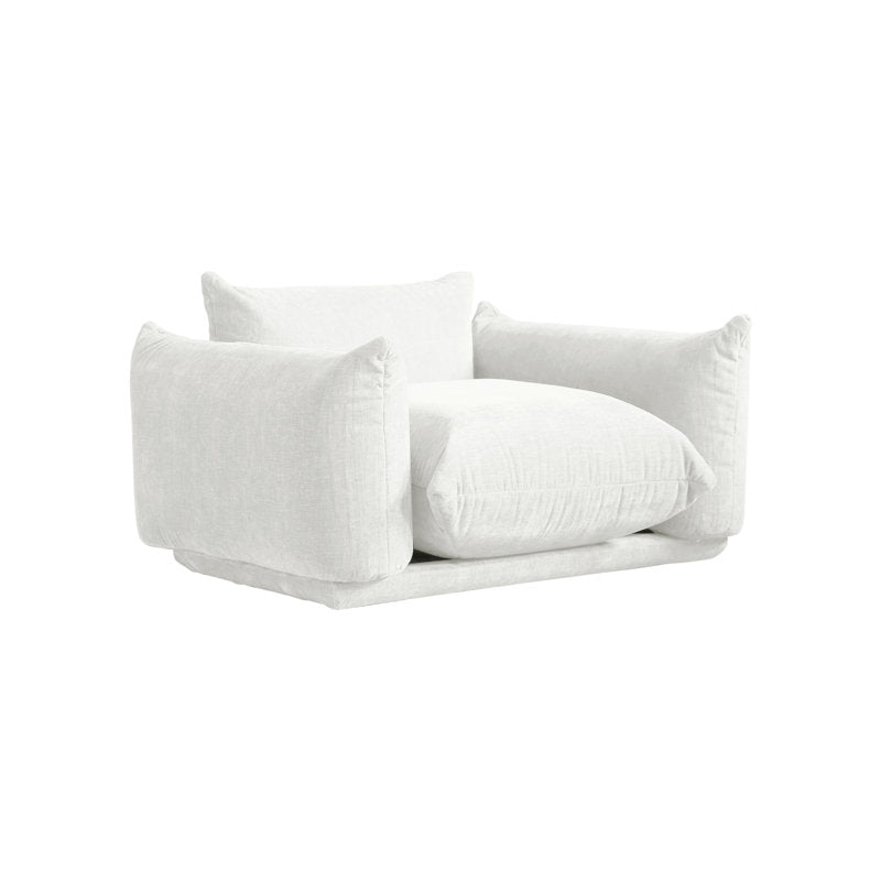 Armchair, Chenille Upholstery with Solid Wood Frame