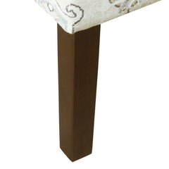 Armchair in Ebony Floral Upholstery with Walnut Wood Legs