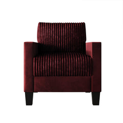 Armchair, Single Seat with Square Arms and Plastic Legs