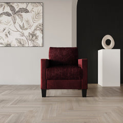 Armchair, Single Seat with Square Arms and Plastic Legs