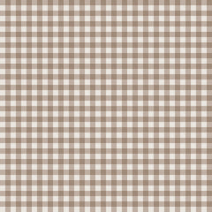 Armchair, Solid Back, Cotton Upholstery, Classic Gingham Tan