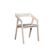 Armchair, Solid Wood Frame in Whitewash
