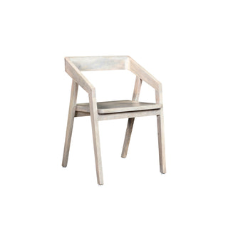 Armchair, Solid Wood Frame in Whitewash