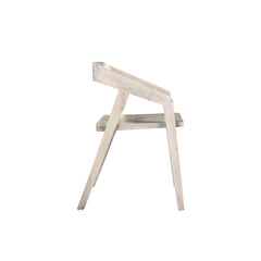 Armchair, Solid Wood Frame in Whitewash