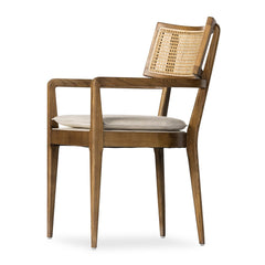 Armchair, Solid Wood Frame with Polyester Blend Upholstery