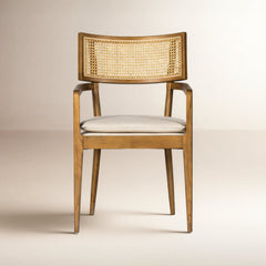 Armchair, Solid Wood Frame with Polyester Blend Upholstery