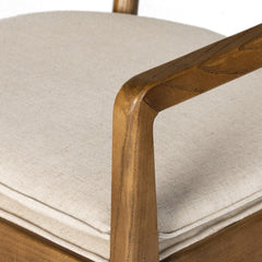 Armchair, Solid Wood Frame with Polyester Blend Upholstery