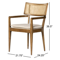 Armchair, Solid Wood Frame with Polyester Blend Upholstery