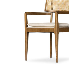 Armchair, Solid Wood Frame with Polyester Blend Upholstery