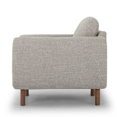 Armchair, Taupe Performance Chenille with Walnut Legs
