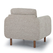 Armchair, Taupe Performance Chenille with Walnut Legs