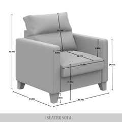 Armchair, Upholstered in Light Blue with Black Legs