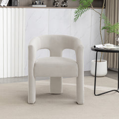 Armchair, Velvet Upholstery in Beige