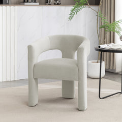 Armchair, Velvet Upholstery in Beige