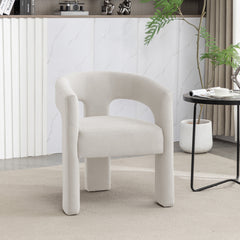Armchair, Velvet Upholstery in Beige