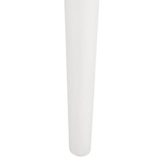 Armchair, White Leather with Solid Wood Legs