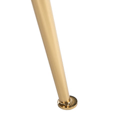Armchair, White Velvet with Gold Metal Legs