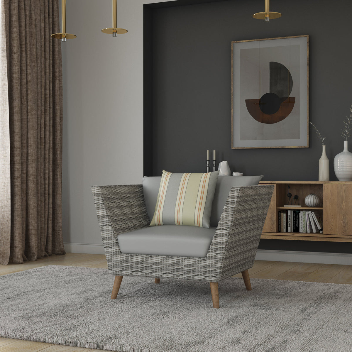 Armchair with Arms, FSC 100% Certified, Modern Scandinavian Design