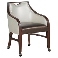 Armchair with Linen Upholstery and Tobacco Wood Legs