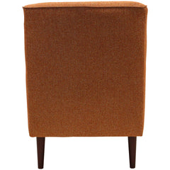 Armchair with Polyester Blend Upholstery and Brown Legs