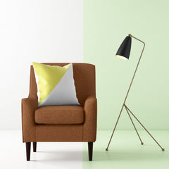 Armchair with Polyester Blend Upholstery and Brown Legs