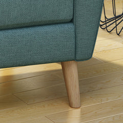 Armchair with Polyester Upholstery and Natural Legs