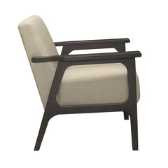 Armchair with Solid Rubberwood Frame and Polyester Upholstery