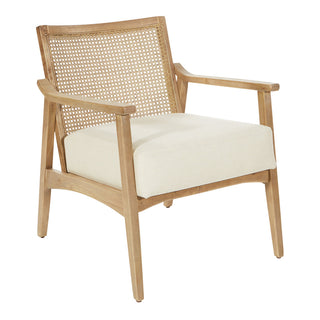 Armchair with Solid Wood Frame and Light Brown Legs