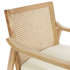 Armchair with Solid Wood Frame and Light Brown Legs